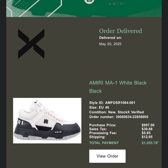 AMIRI MA-1 White and Black